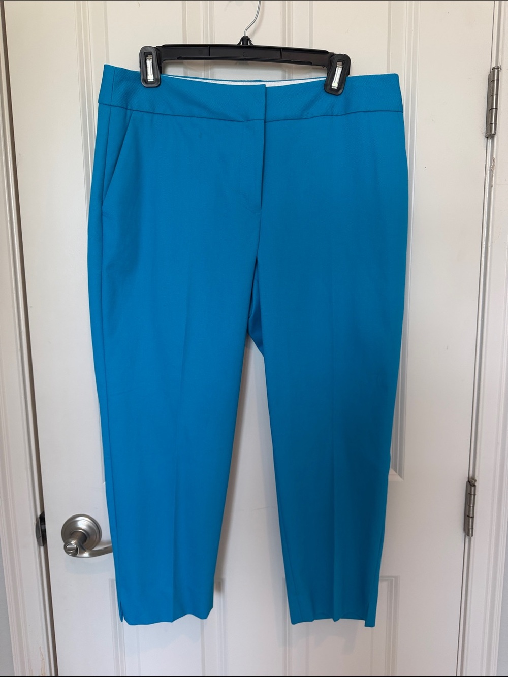 Talbots Bright Teal Cropped Ponte Pants